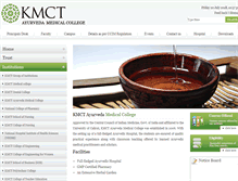 Tablet Screenshot of kmctayurvedacollege.org